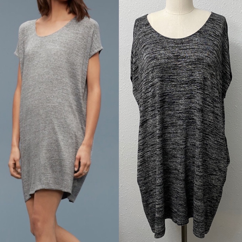 Wilfred Aritzia Free Lorelei T-Shirt Dress Grey